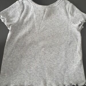 Old Navy Light Gray Ribbed Kids Tee
